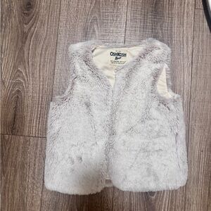 OshKosh B'gosh Cream Faux Fur Vest